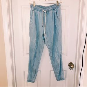 Denim Joggers / Tie Waste